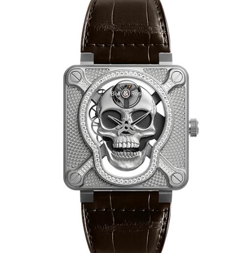 Replica Bell and Ross br01 Watch BR 01 LAUGHING SKULL LIGHT DIAMOND BR01-SKULL-SK-LGD